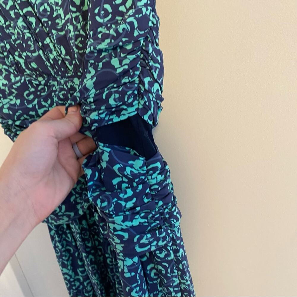 Chiara Boni La Petite Robe Blue Floral Maxi Dress Medium - Picture 12 of 16